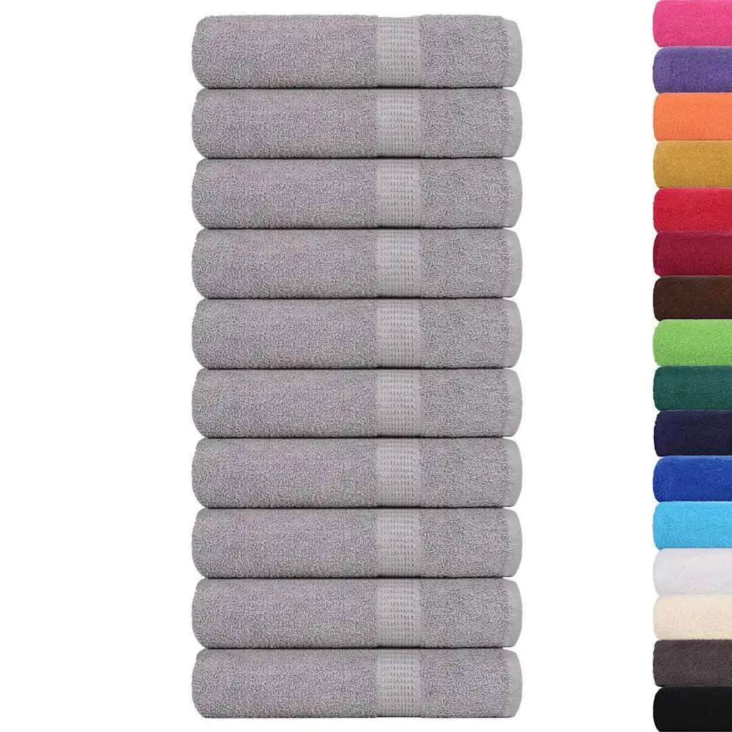 vidaXL Asciugamani 10 pz Grigio 50x100 cm 360 g/m² 100% Cotone