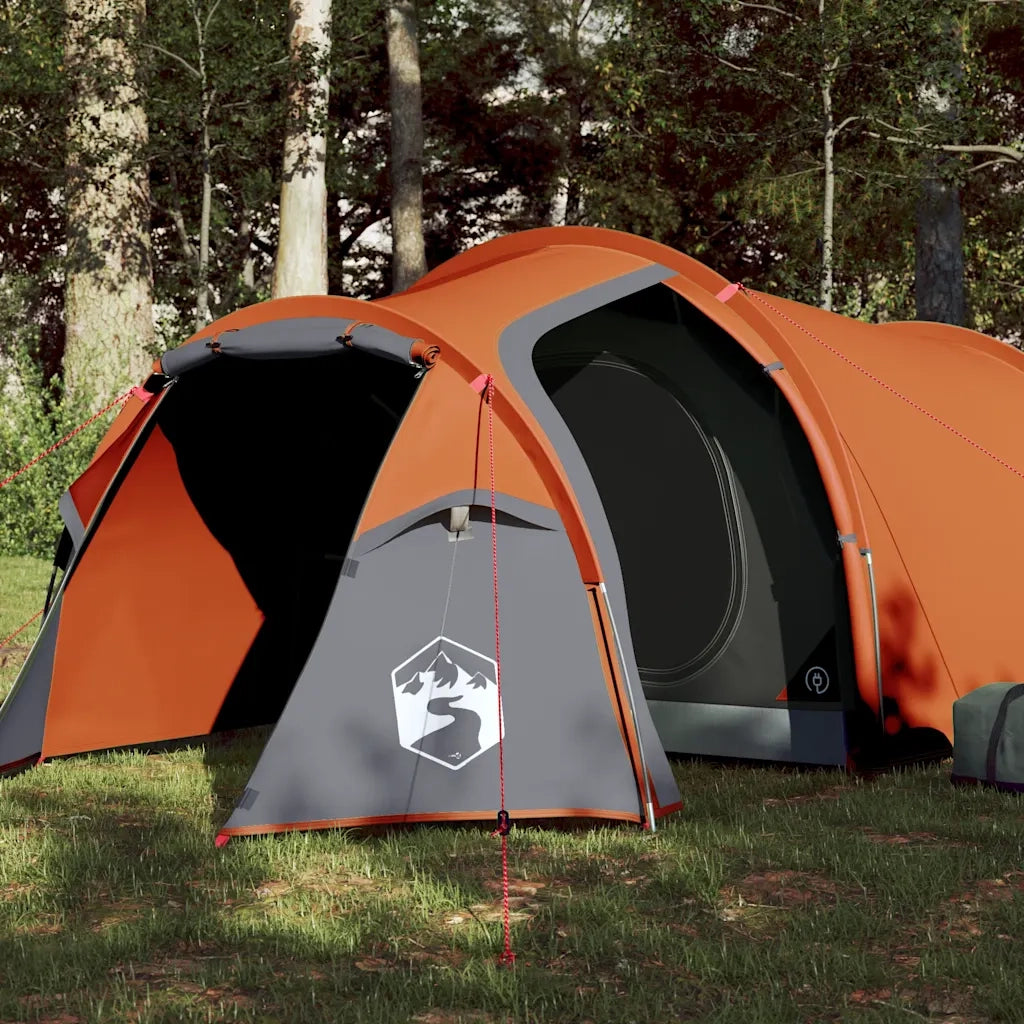 Tenda da Campeggio a Tunnel 2 Persone Arancione Impermeabile 94388