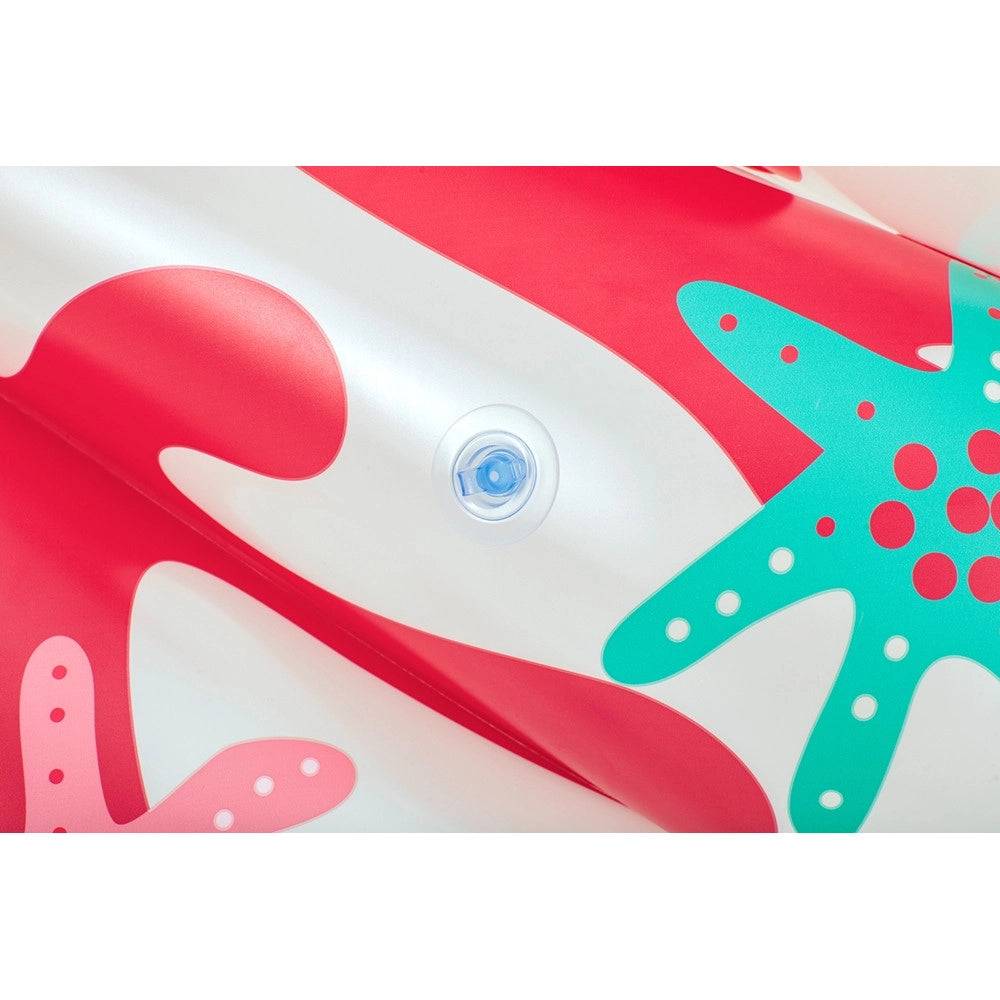 Trade Shop - Materassino Gonfiabile Galleggiante Design Corallo Rosso Piscina Lago Estate 43724 -