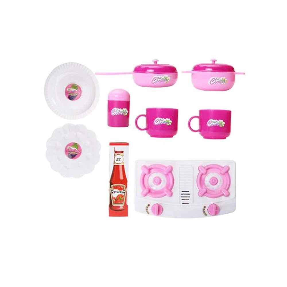 Trade Shop - Cucina Giocattolo Bambini 72cm 18 Accessori Maya Luci Suoni Forno Fornello -