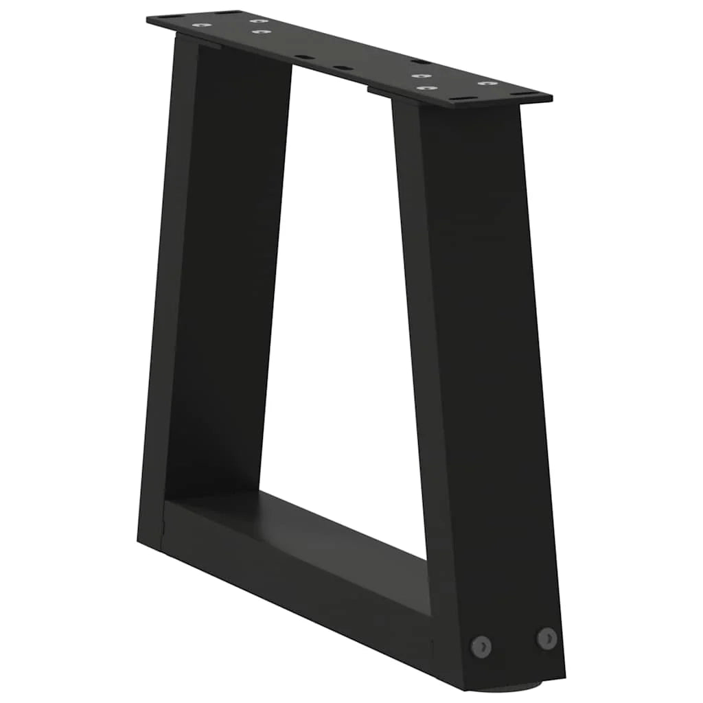 Set di 2 gambe regolabili per tavolino da caffè a forma di V 30 x 30 cm finitura moderna in acciaio nero 02_0056817