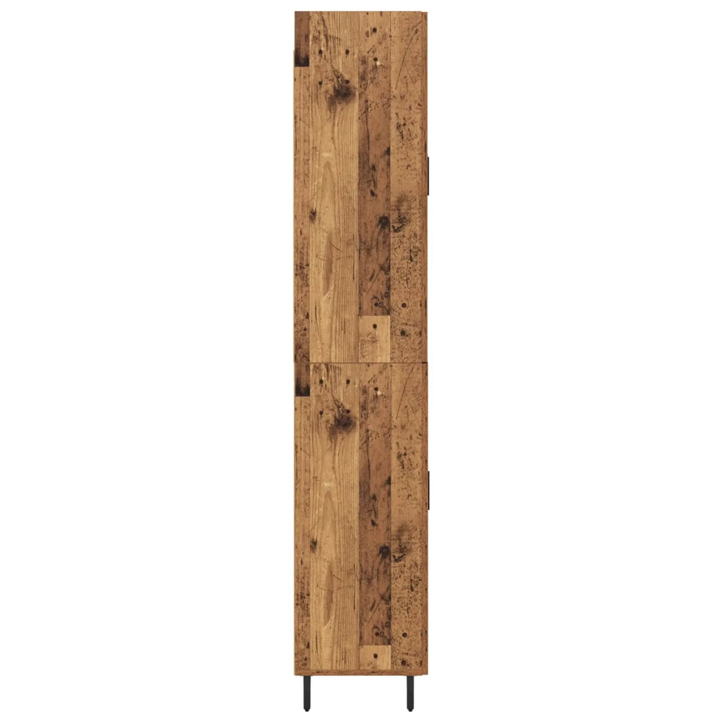 Credenza 2 pz | Madia | Buffet da pranzo | Armadio da pranzo Legno vecchio Legno Stratificato e Vetro