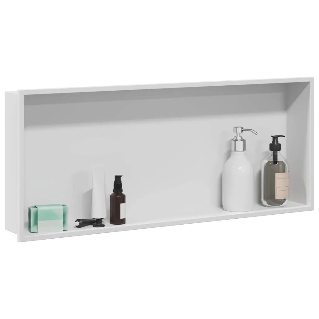 Nicchia per doccia Bianco 75 x 30 x 9,5 cm Acciaio inossidabile CFW7598368