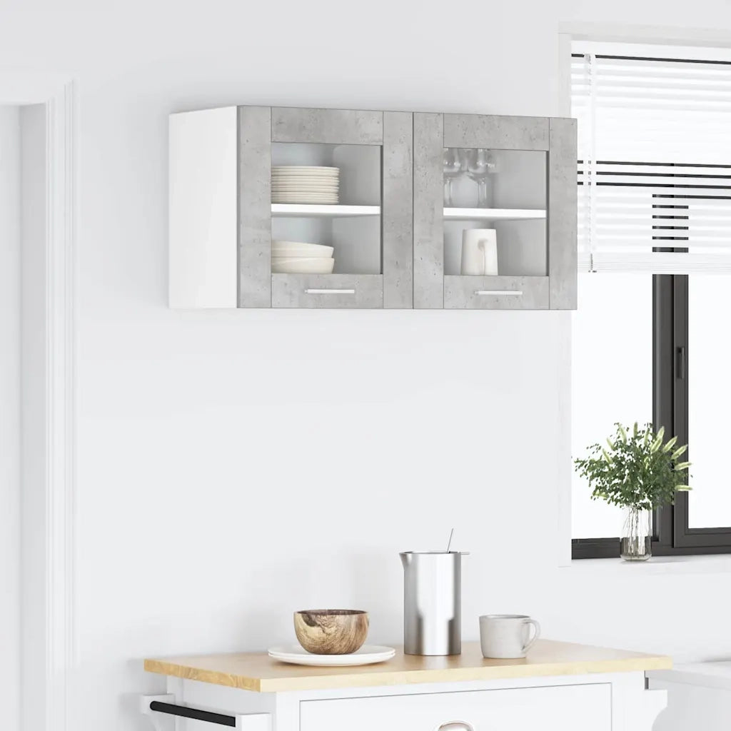 Armadio pensile Riga 2 pcs Grigio cemento 40 x 31 x 40 cm 884201
