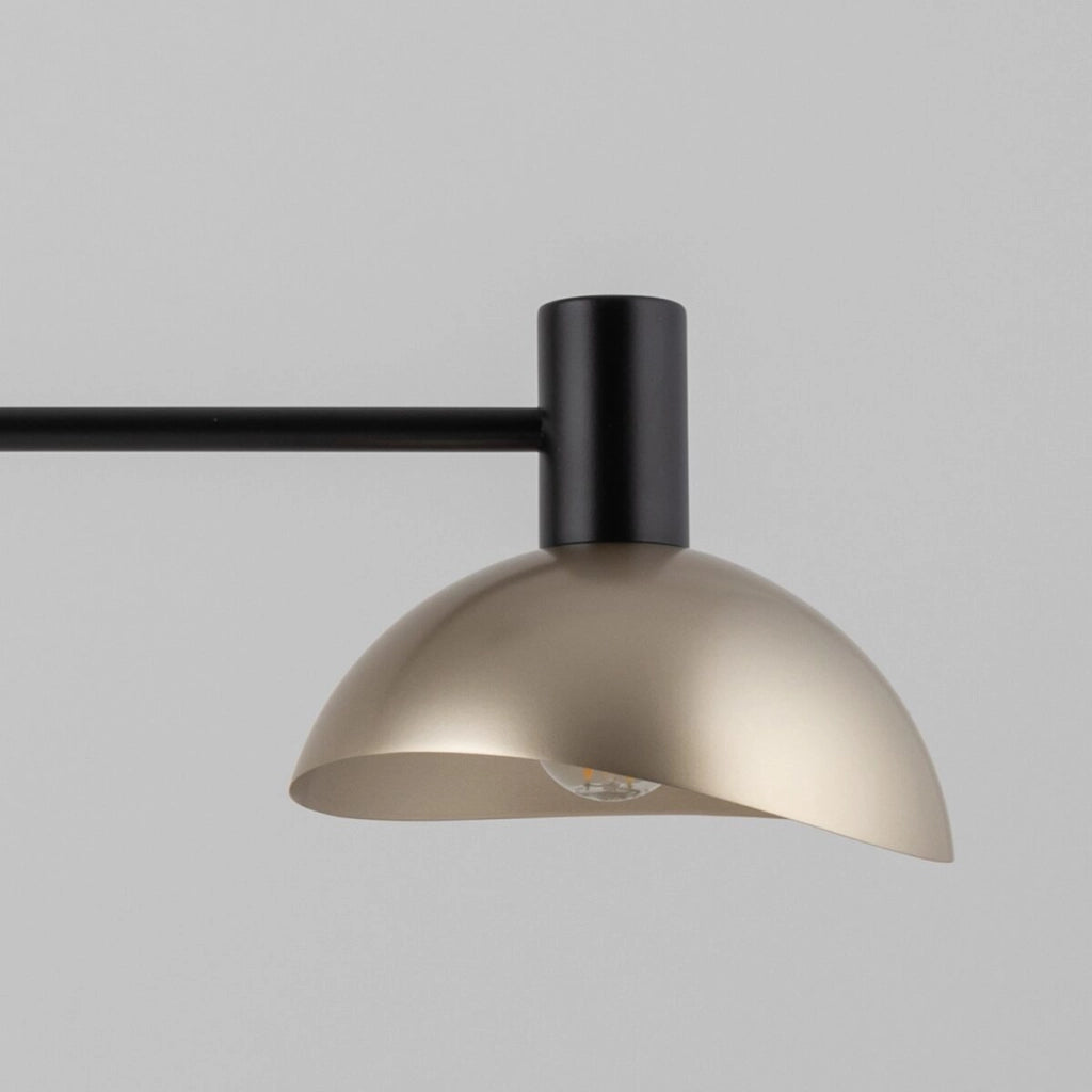 Lampada a sospensione moderna Artis nera oro 2xE14 Sigma