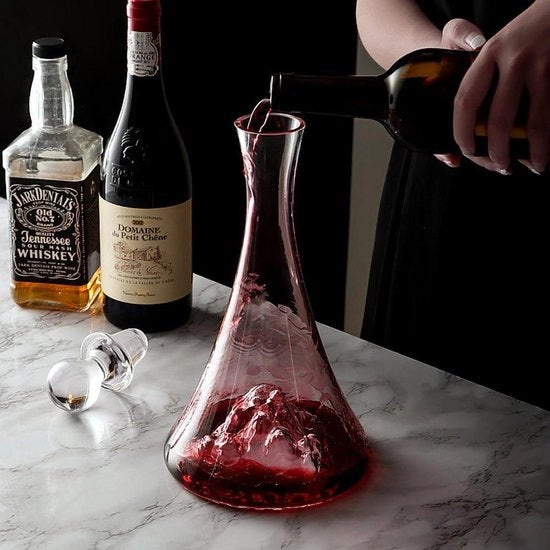 Karaf da acqua - Karaf da notte e vetrata - Karaf da acqua glaciale - Karaf da vino rosso - Karaf illuminatore