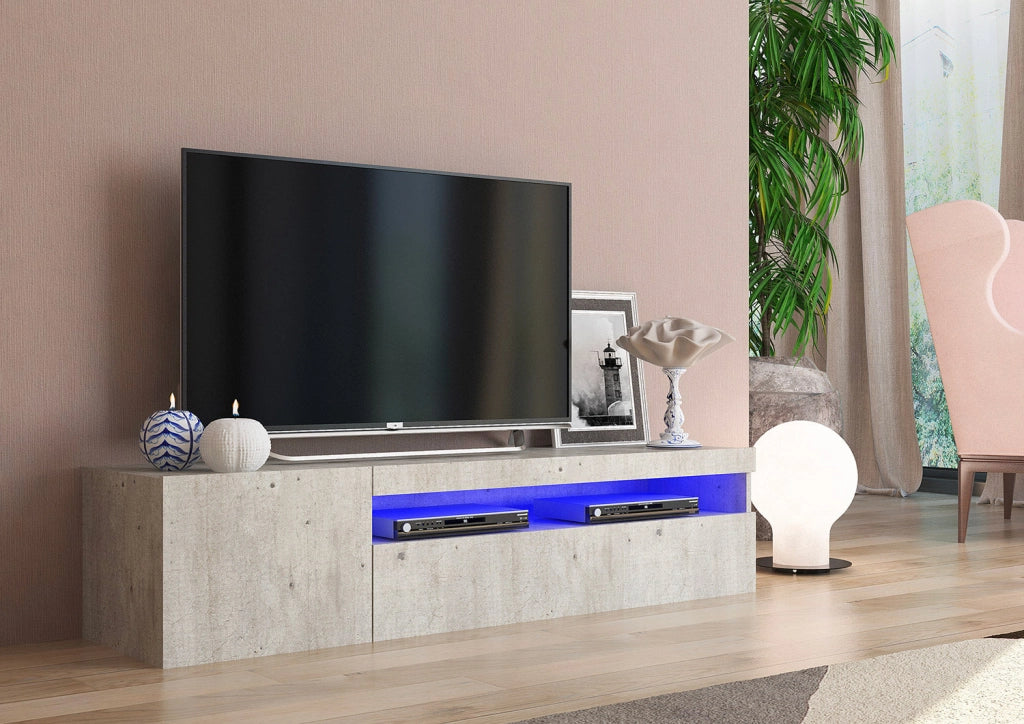 Mobile TV 2 Ante 154,9x40x36,5 cm Daiquiri Cemento