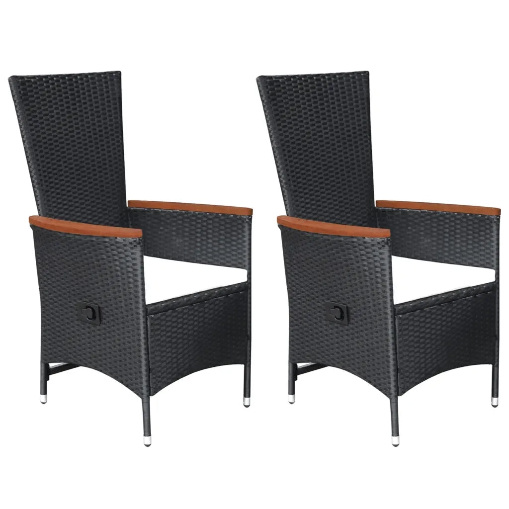 Set Mobili da Pranzo per Giardino 5 pz Nero cod mxl 46027