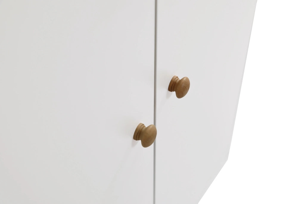 Armadio compatto a 2 ante con barra appendiabiti; 80 x 50 x 120 cm; bianco