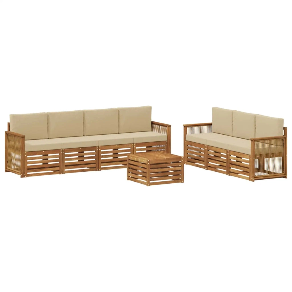 Set divani 8 pz Legno di Acacia Massello 3384119