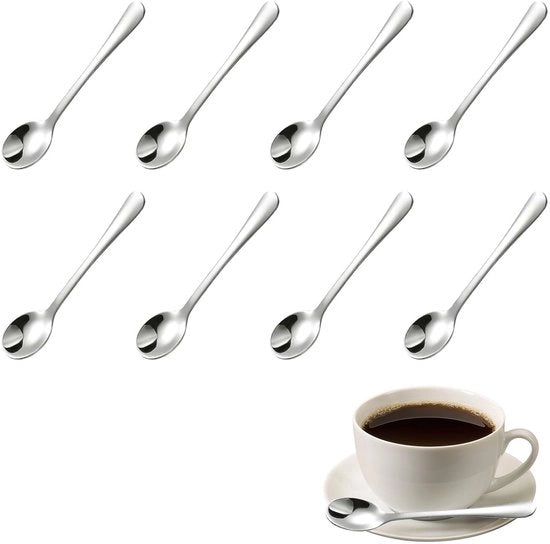 Set di Pennelli per Espresso da 8 pezzi - Formato compatto 7,4 cm - Set di 8 pezzi in acciaio inox