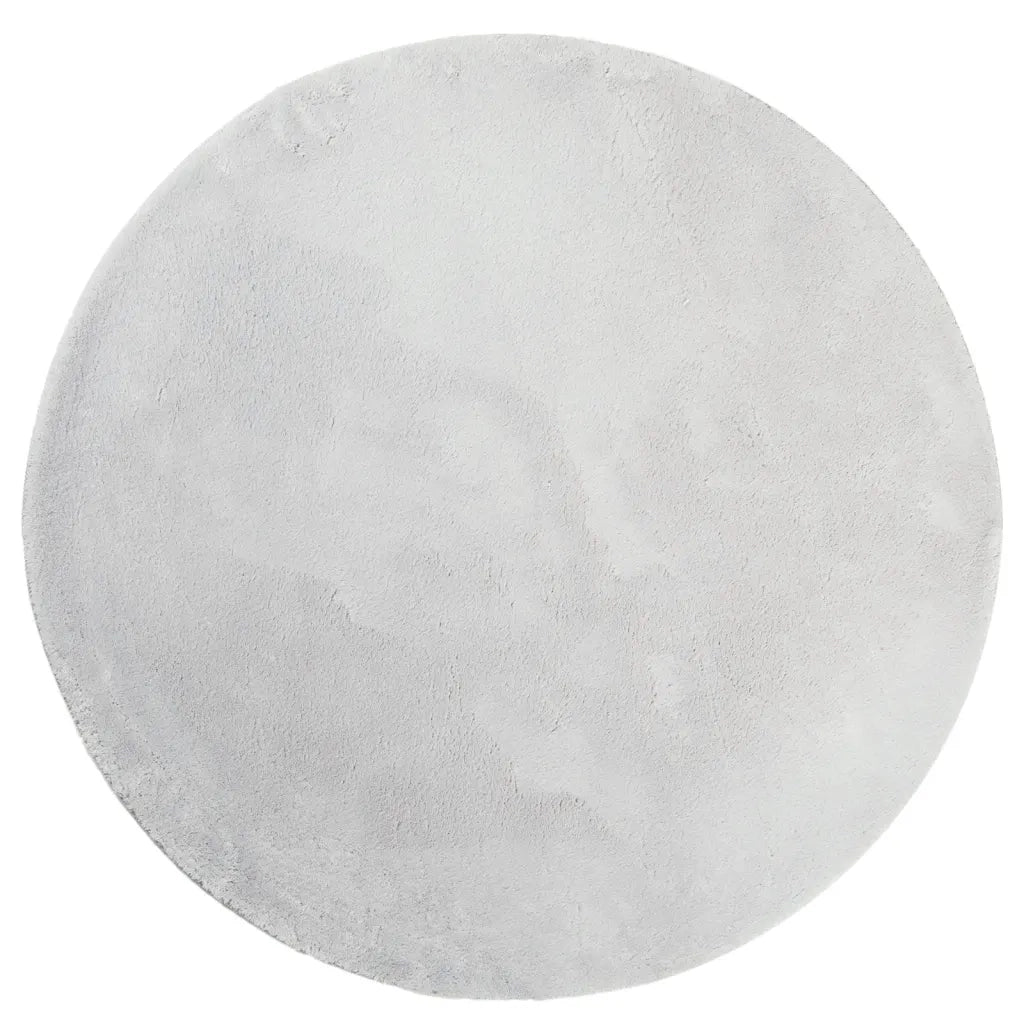 Tappeto a Pelo Corto HUARTE Morbido e Lavabile Grigio Ø 100 cm 375085