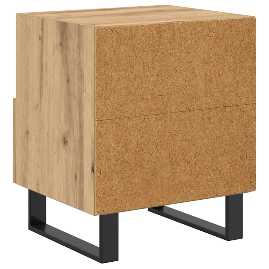 Comodino | Armadio da Notte | Mobiletto da notte Rovere artigianale 40 x 35 x 47,5 cm