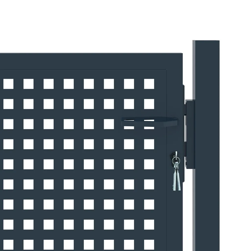 Cancello per recinzione antracite 102x75 cm in acciaio 146409