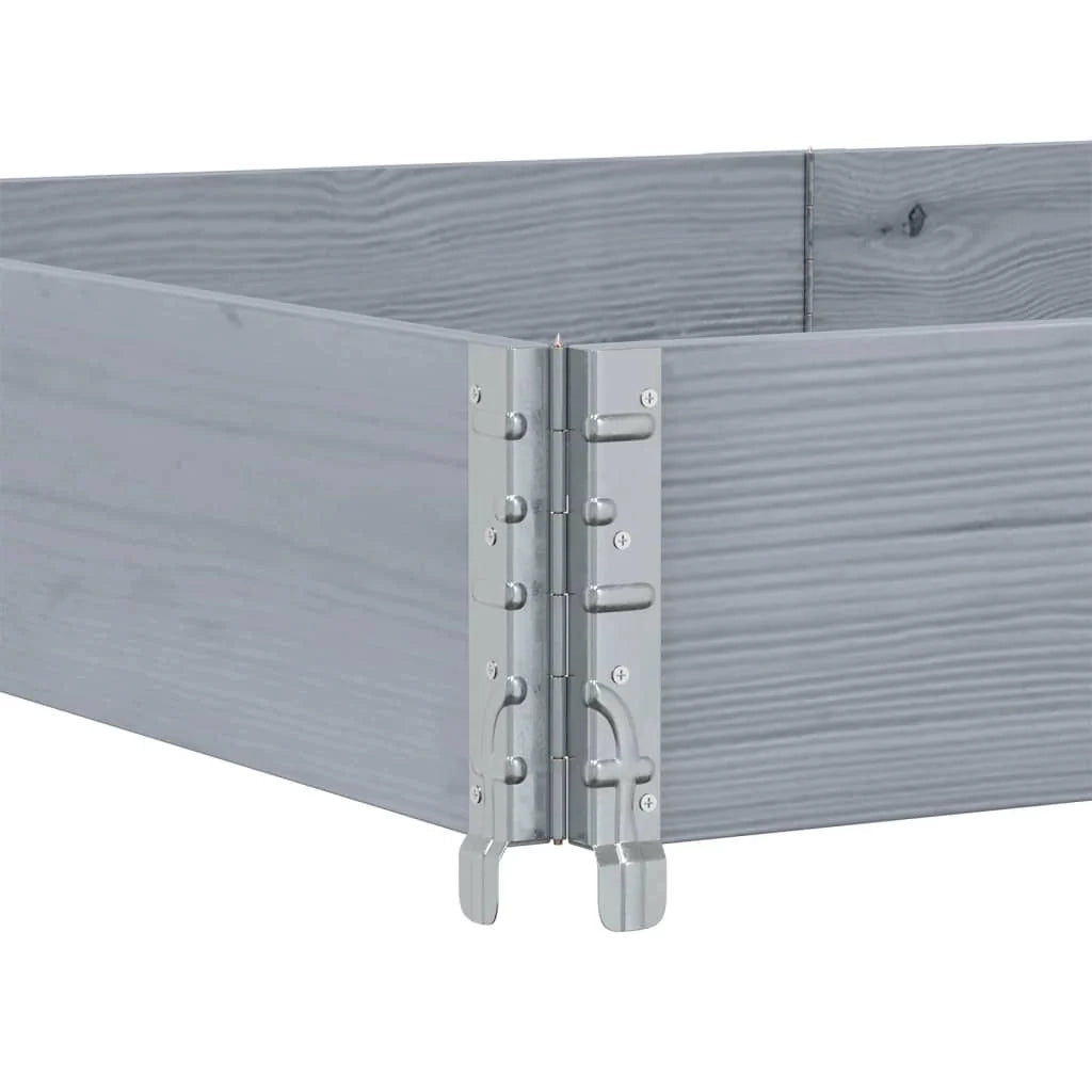 Vassoio per fioriera aiuola rialzata piante fiori terrazza giardino 150 x 100 cm legno massello di pino grigio 02_0037417