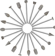 Set di 20 diamanti per smerigliare, lucidare e graverare - 3 mm con mandrino per attrezzi rotanti