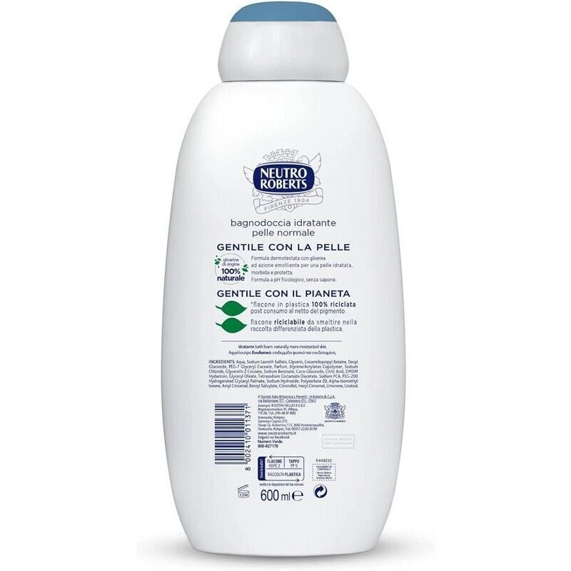 NEUTRO ROBERTS BAGNOSCHIUMA DERMAZERO 4 FLACONI DA 600 ML IDRATANTE