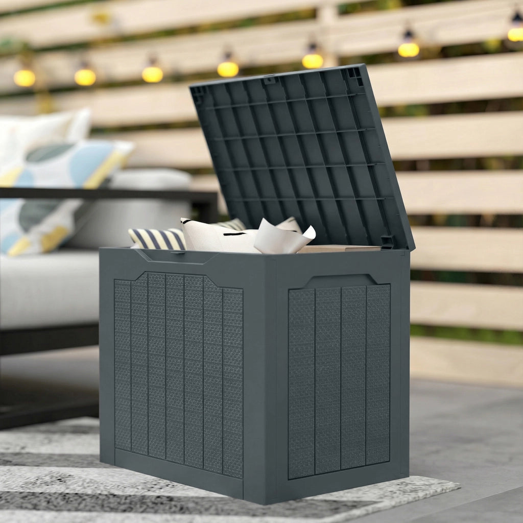 Coffre da giardino 93L ¨C zephmum ¨C 56x41x50 cm grigio scuro