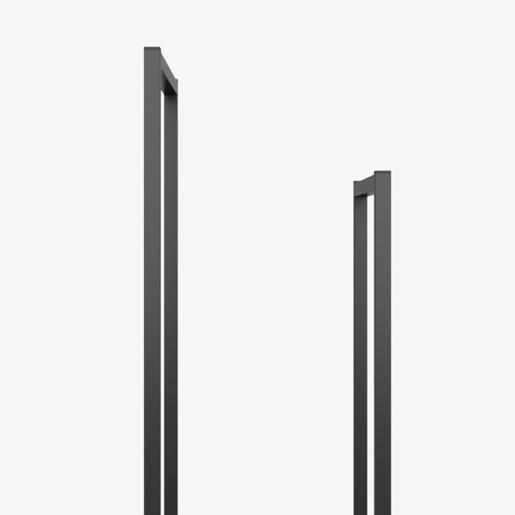 Stand Appendiabiti Holtalen con 2 Barre Organizzatore Guardaroba 100 x 40 x 30 cm - Nero [en.casa]
