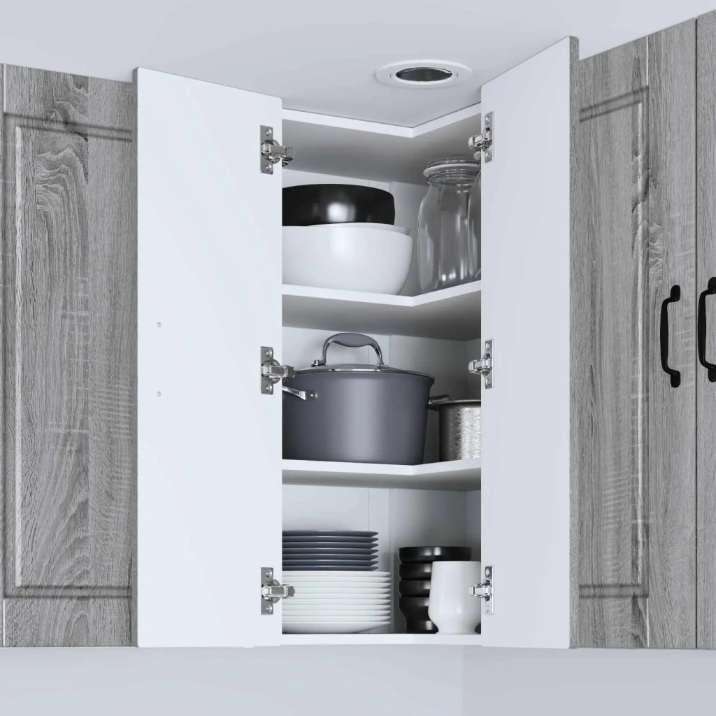 Pensile da cucina | Mobile angolare per parete PORTO Grigio Sonoma 57 x 57 x 80 cm