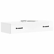 Tavolino da Parete Laterale | Tavolo laterale | Tavolino Bianco Lucido 87,5 x 34,5 x 17 cm
