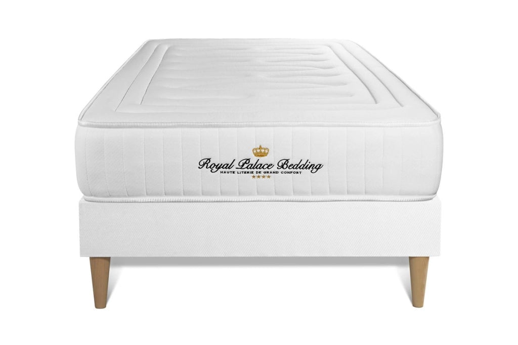 Kit rete e materasso LANCASTER 90x200cm - Spessore : 22cm - molle insacchettate e memory foam - Rigido, 3 zone di comfort