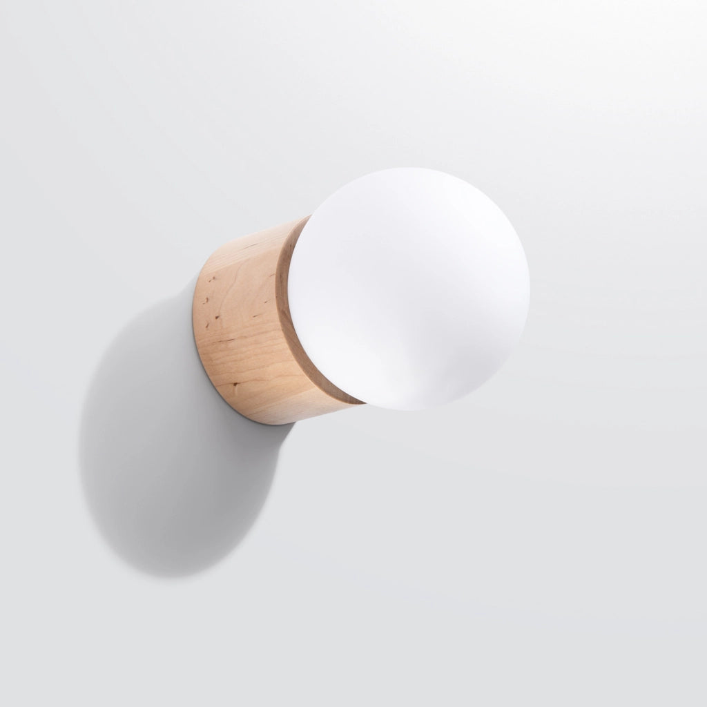 Applique minimalista legno chiaro Zenito Pure Lume G9