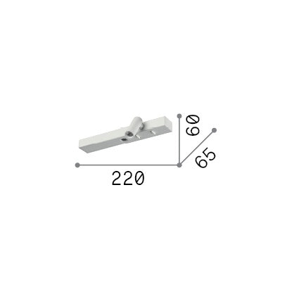 Applique Bonne Nuit 2 Luci Led Integrato Ottone