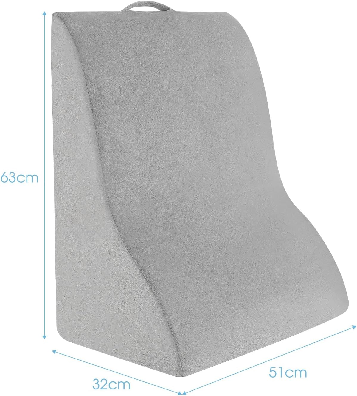 Cuscino a Cuneo per Letto e Divano, Cuscino con Design Curvo unico e Fodera Lavabile, Cuscino a Cuneo Ergonomico in Spugna, per Camera da Letto, Soggiorno