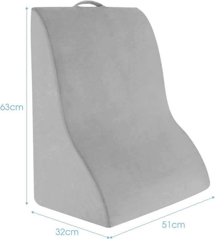 Cuscino a Cuneo per Letto e Divano, Cuscino con Design Curvo unico e Fodera Lavabile, Cuscino a Cuneo Ergonomico in Spugna, per Camera da Letto, Soggiorno