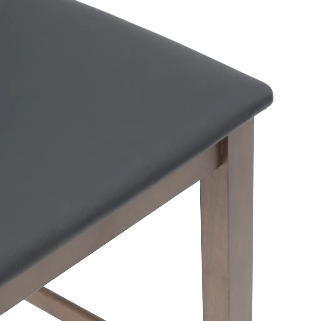 Sgabelli da Bar con Cuscini 2pz Marrone Legno Massello di Hevea 4102538