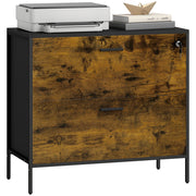 Scrivania con cassetti e archivio ¨C zephmum ¨C 80x39x73,5 cm Marrone