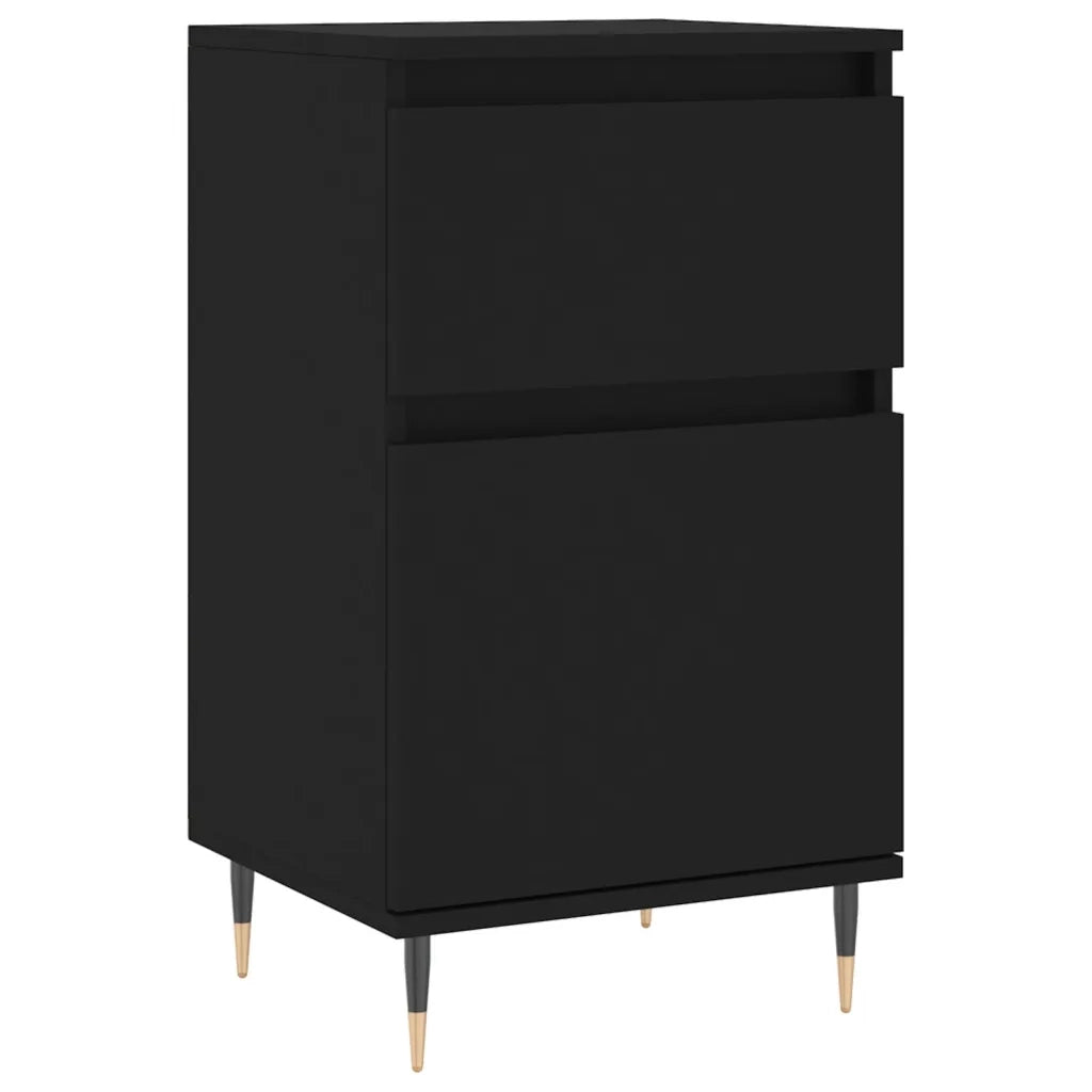 Credenze 2 pz Nere 40x35x70 cm in Legno Multistrato 831135