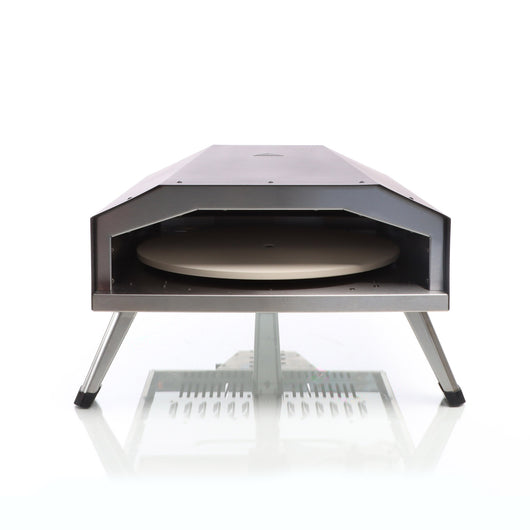 Toboli Forno per pizza a gas con pietra Ø330mm con funzione girevole Fornetto portatile da esterno