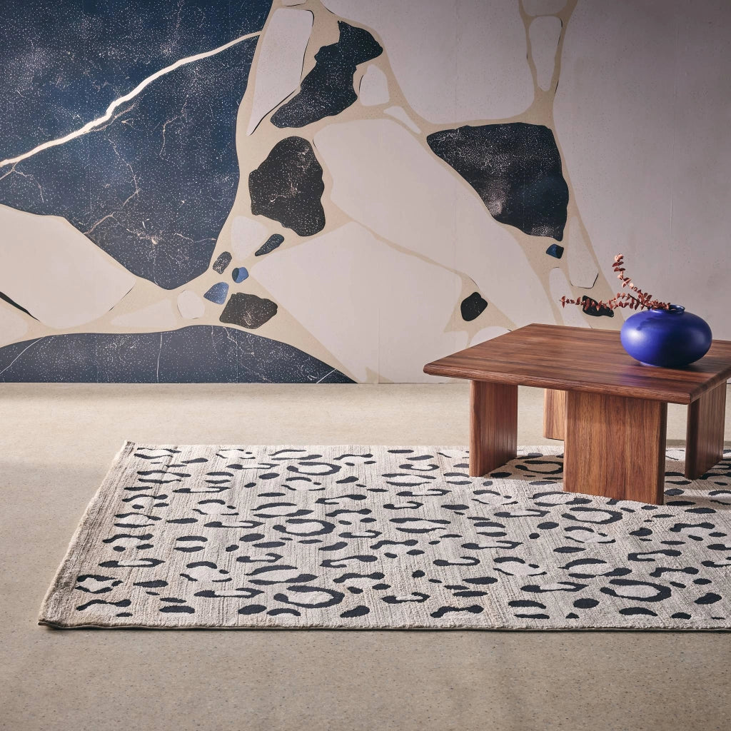 Tappeto interno motivo leopardo beige