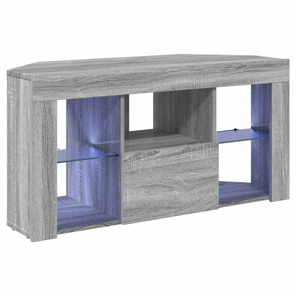 Mobile TV LED Angolare Grigio Sonoma 100 x 40 x 50 cm 889801