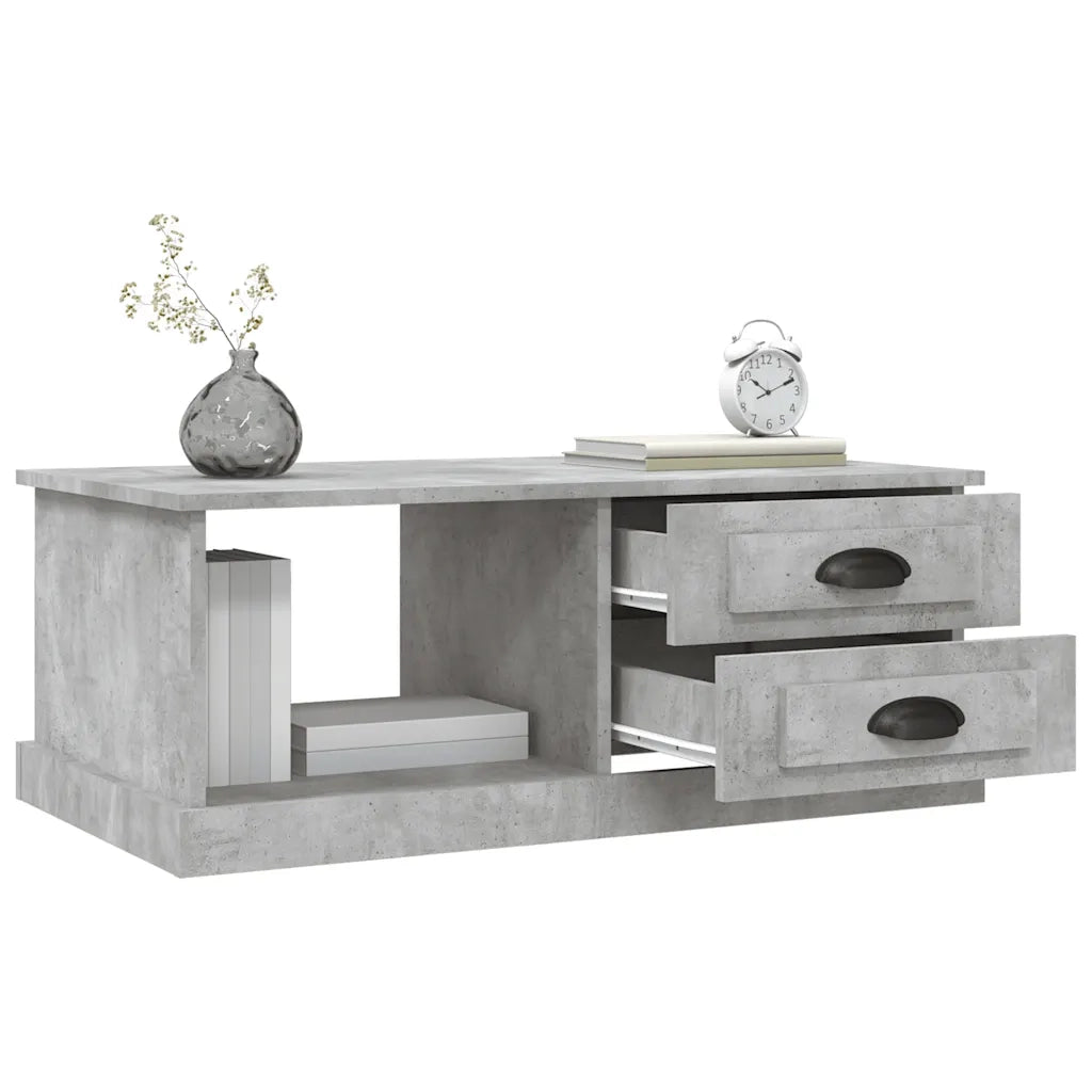 Tavolino salotto | Tavolino da caff¨¨ | Tavolino da Soggiorno Grigio Cemento 90x50x35 cm Legno Multistrato