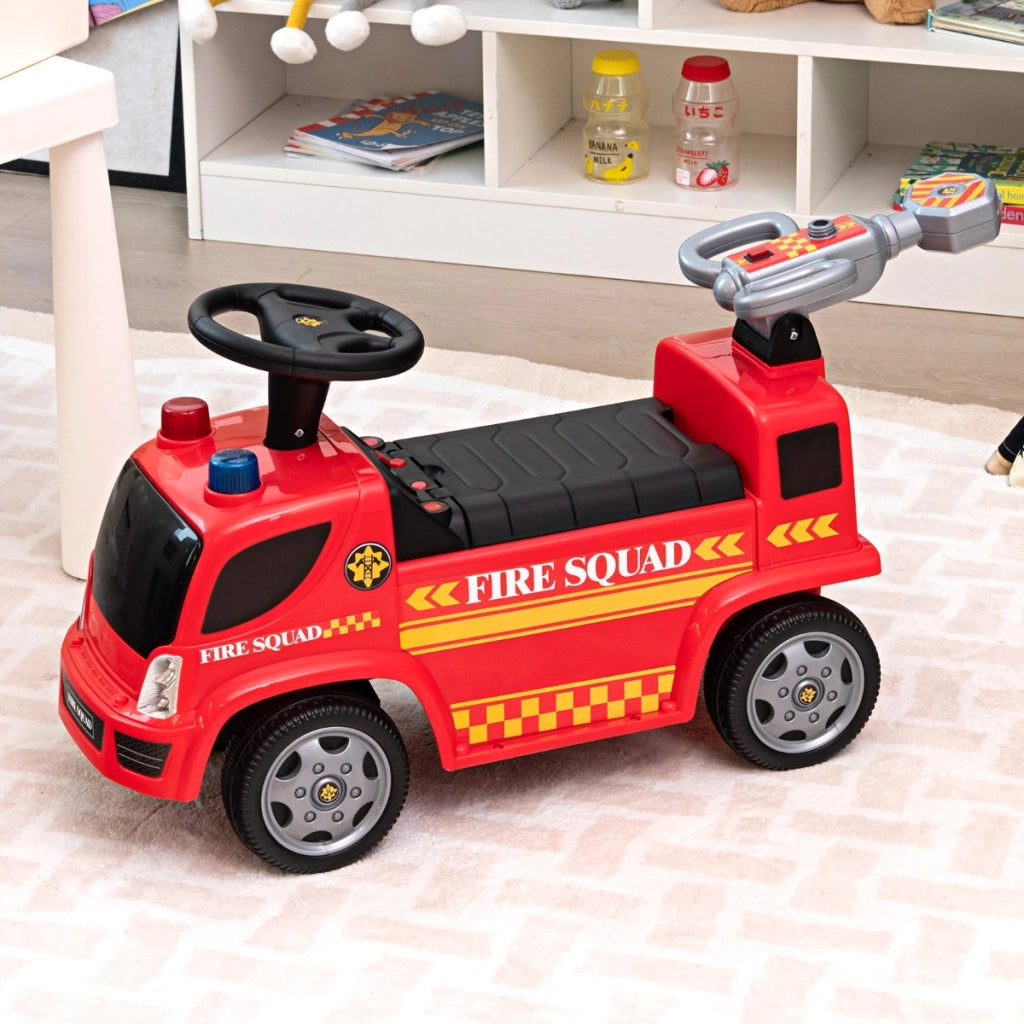Giocattolo cavalcabile per bambini con funzione bolla musica luci allarme, Monopattino giocattolo per bambini Rosso-Macchinine giocattoli