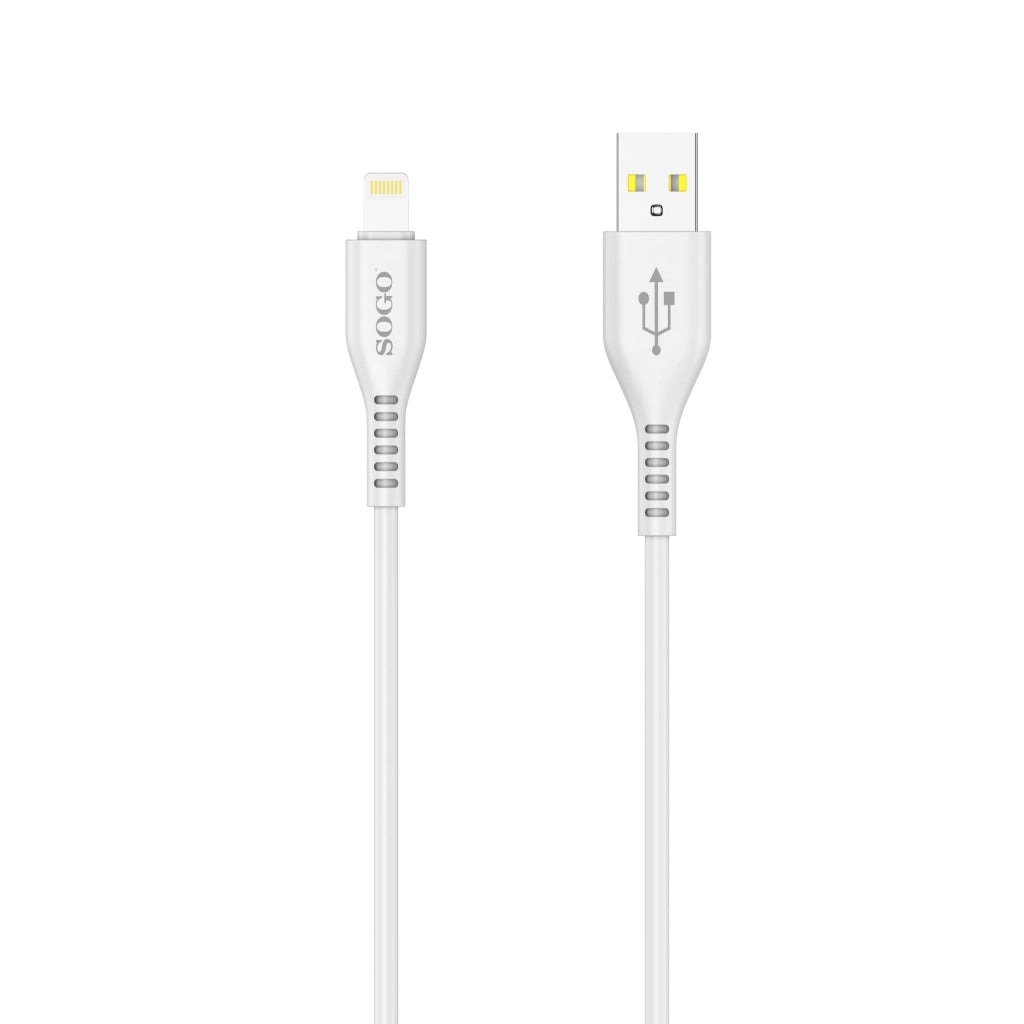Cavo dati USB-Lightning 1 metro con ricarica rapida, 15W potenza, 3A uscita, connettore Lightning - SOGO