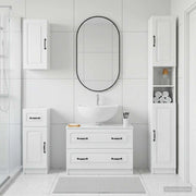 Set di Mobili da Bagno da 4 Pezzi UTRECHT Bianco Lucido 3417976