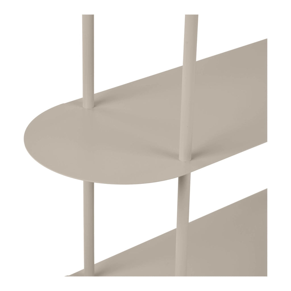 Libreria Rieti, Beige, Metallo, 90x31x150 cm