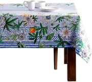 Tappeto da tavolo, 100% cotone, tappeto da tavolo decorativo quadrato, tovagliato lavabile per il compleanno della mamma, cena di festa, matrimonio, passiflora - primavera/estate