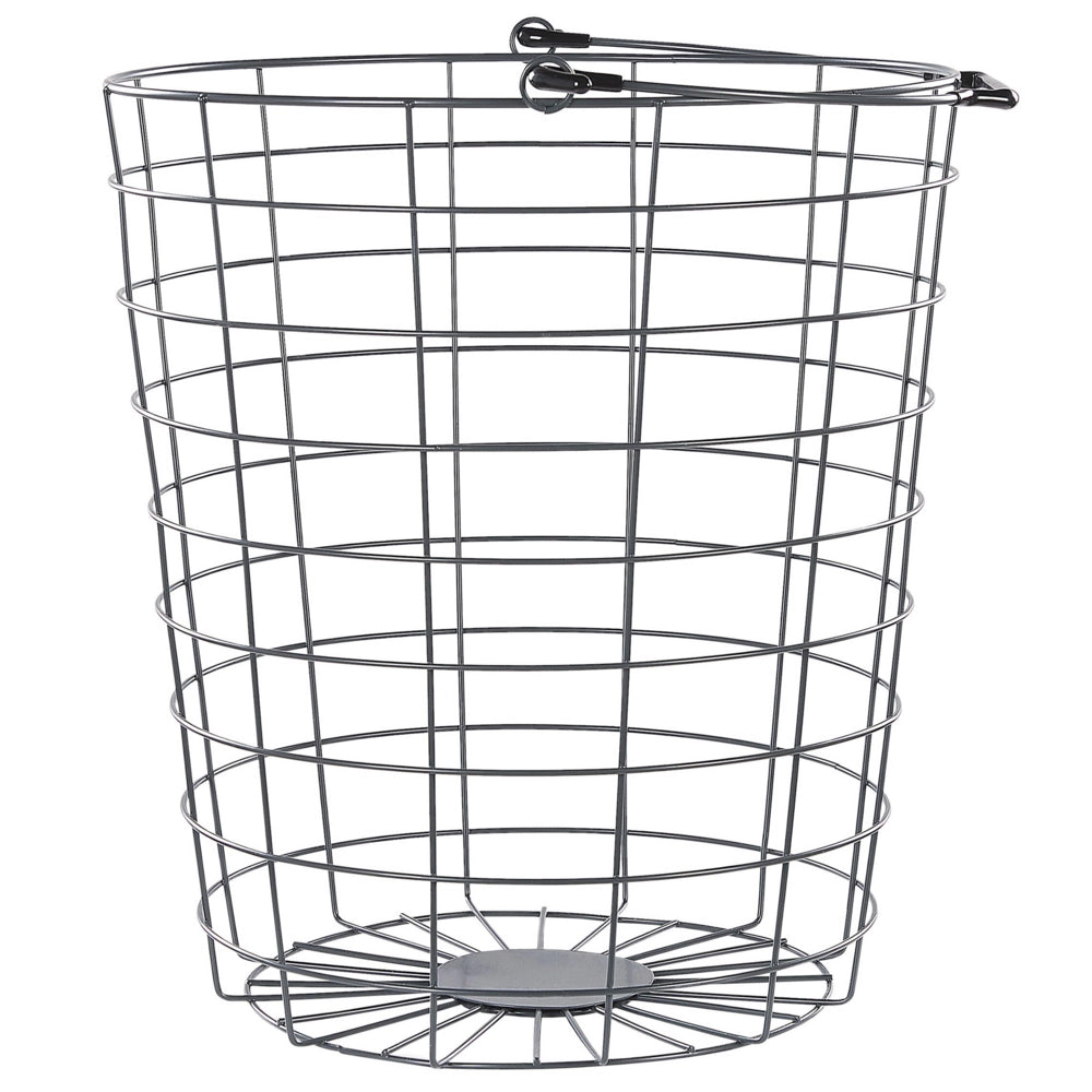 Carrello Portaoggetti per Bagno 3 Cestelli in Metallo di colore Grigio con Ruote moderno