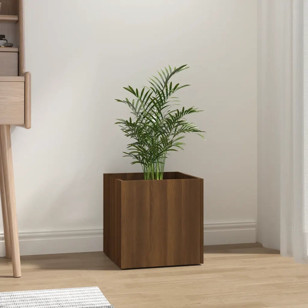 Fioriera Rovere Marrone 40x40x40 cm in Legno Multistrato 820501