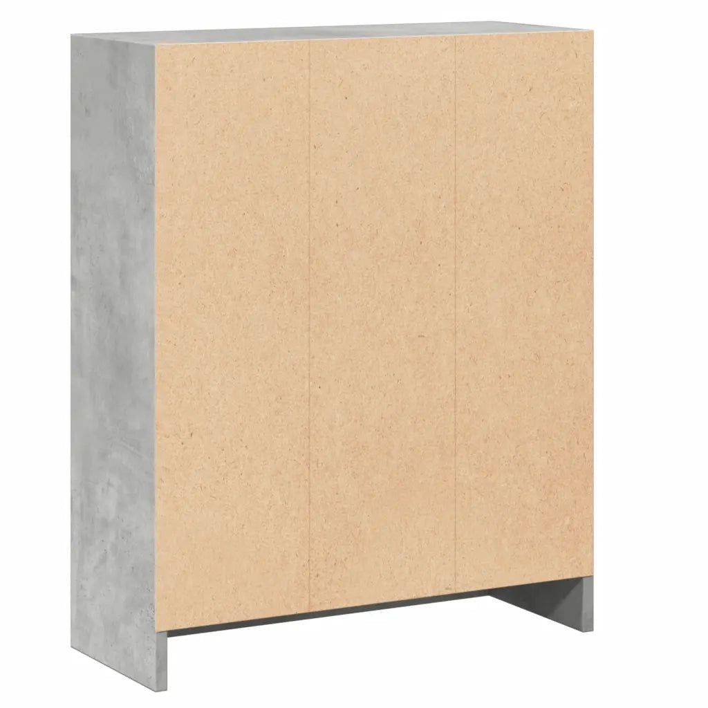 Libreria Grigio Cemento 60x24x76 cm in Legno Multistrato 800859