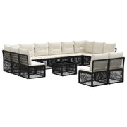 Set Divano da Giardino 13 pcs Nero polyrattan 3434383