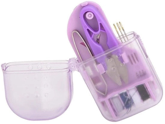Kit di cucito completo - Set di cucito portatile - Set di cucito con ago - Set di ago - Punte da cucito - Punte da cucito con manico - Utile per viaggi - Kit da cucito portatile