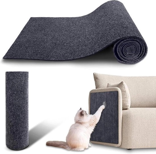 200 x 40 cm piastra autoadesiva per gatti - protezione contro le graffiature - tavola da raschiare per autoaiuto - maniglia in legno