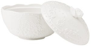 Coppetta Ø15x8 cm con Coperchio in Porcellana Kaleidos Charme Bianca