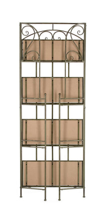 Scaffale 4 Ripiani 59x28x167 cm in Acciaio Guenda Verde Scuro